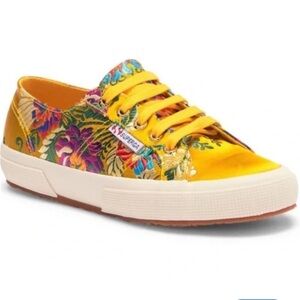 Superga Gorgeous Vibrant Oriental Mustard Yellow Satin Canvas Korelaw Sneakers
